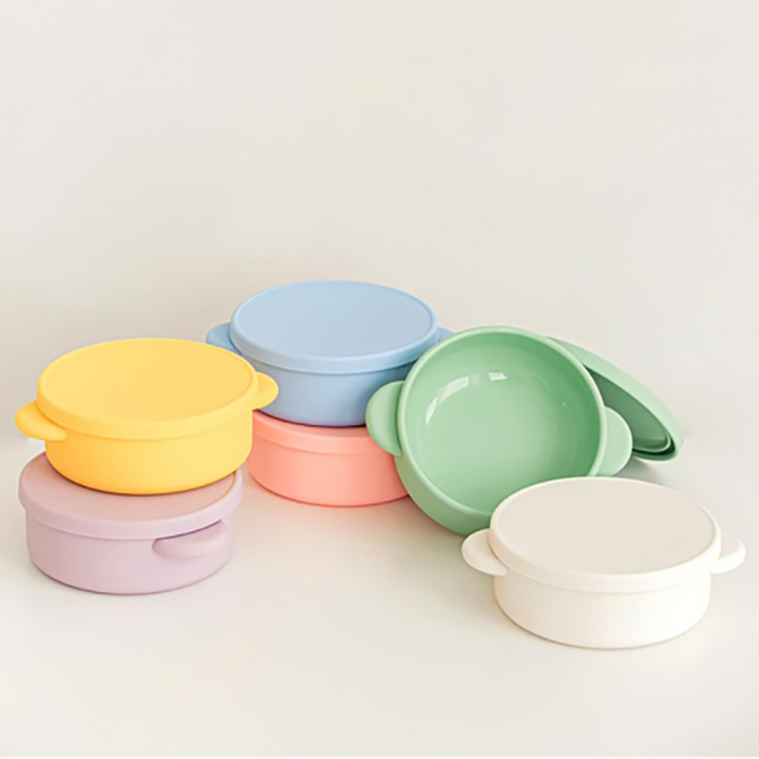 Silicone Children Food Plate with Lid1 (3)